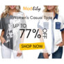 Casual Tops for Women: UP TO 77% OFF!