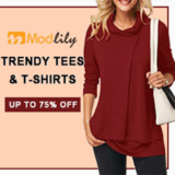 Trendy Tees & T-shirts,Up To 75% Off Modlily